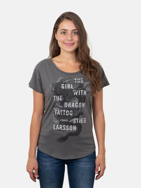 girl with dragon tattoo shirt