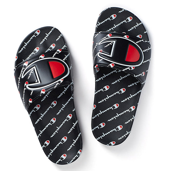 black champion flip flops