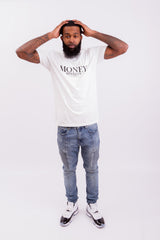 White MM Logo Tee