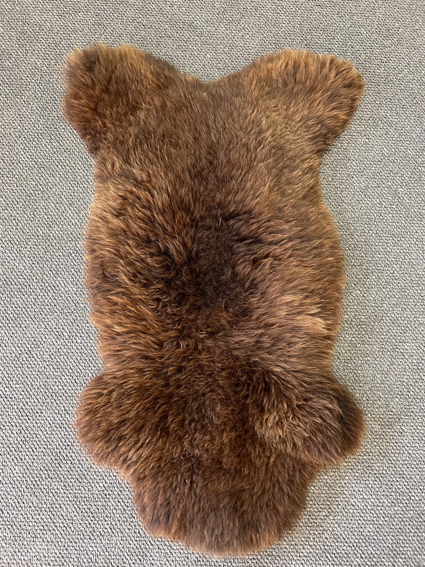Brown Small Sheep Skin Rug