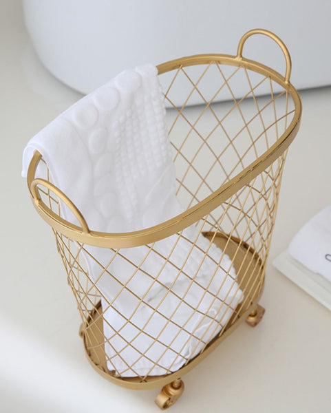 Golden Laundry Basket