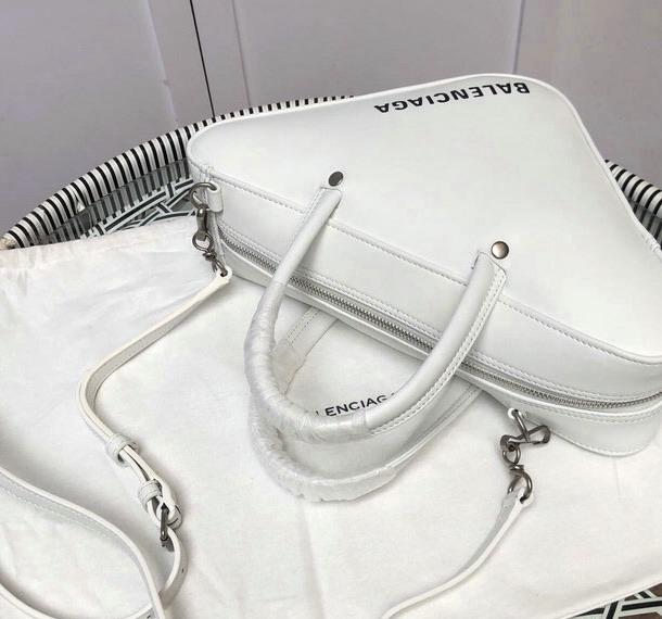 balenciaga triangle bag white