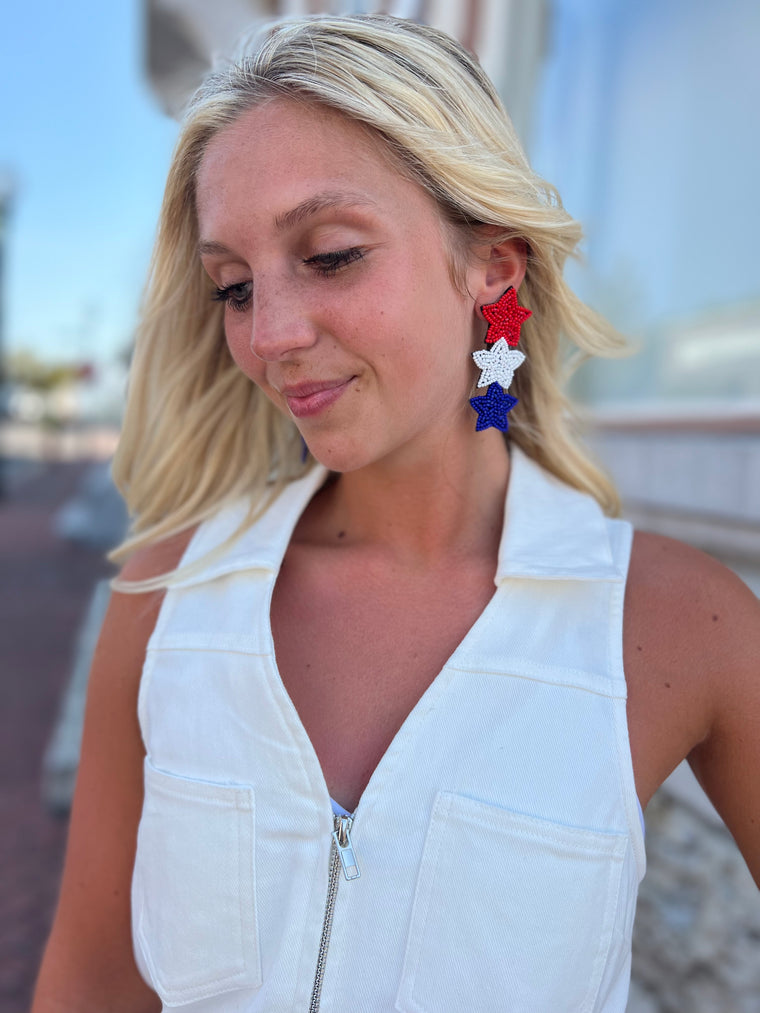 THREE STAR EARRINGS