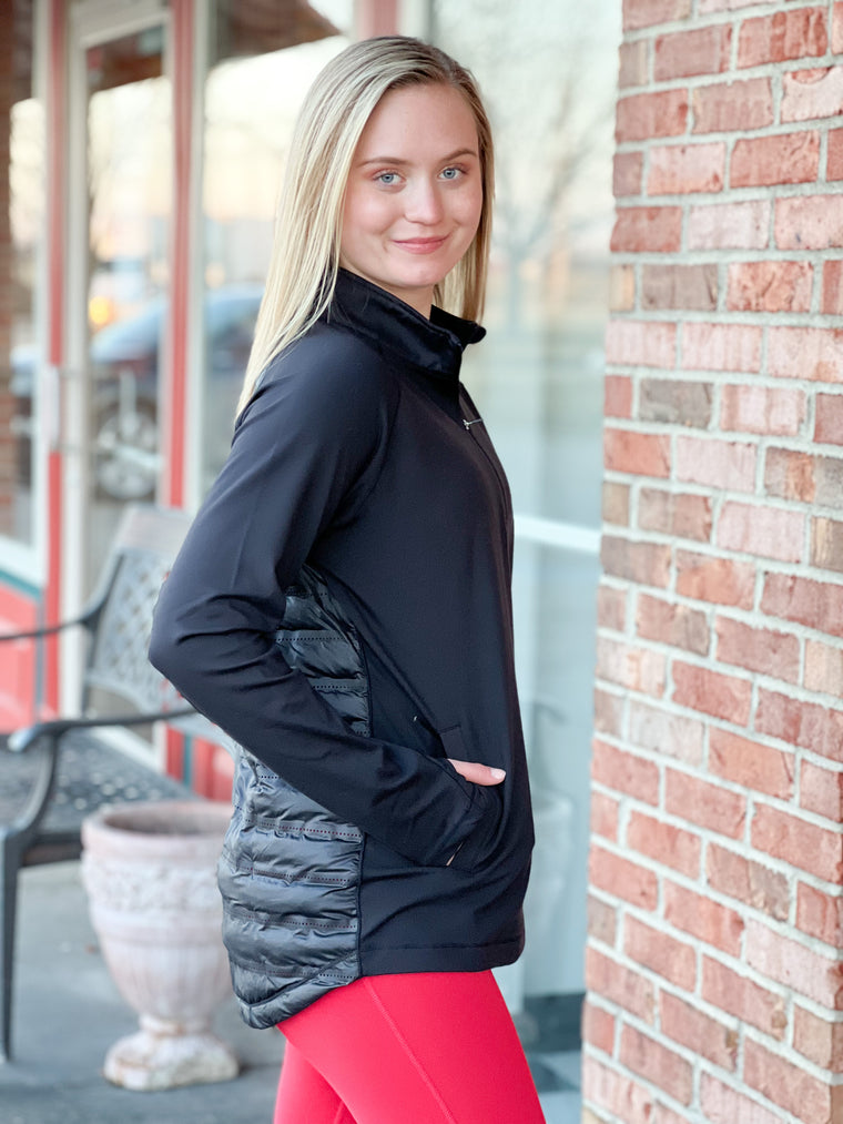 PADDED 1/4 ZIP PULLOVER