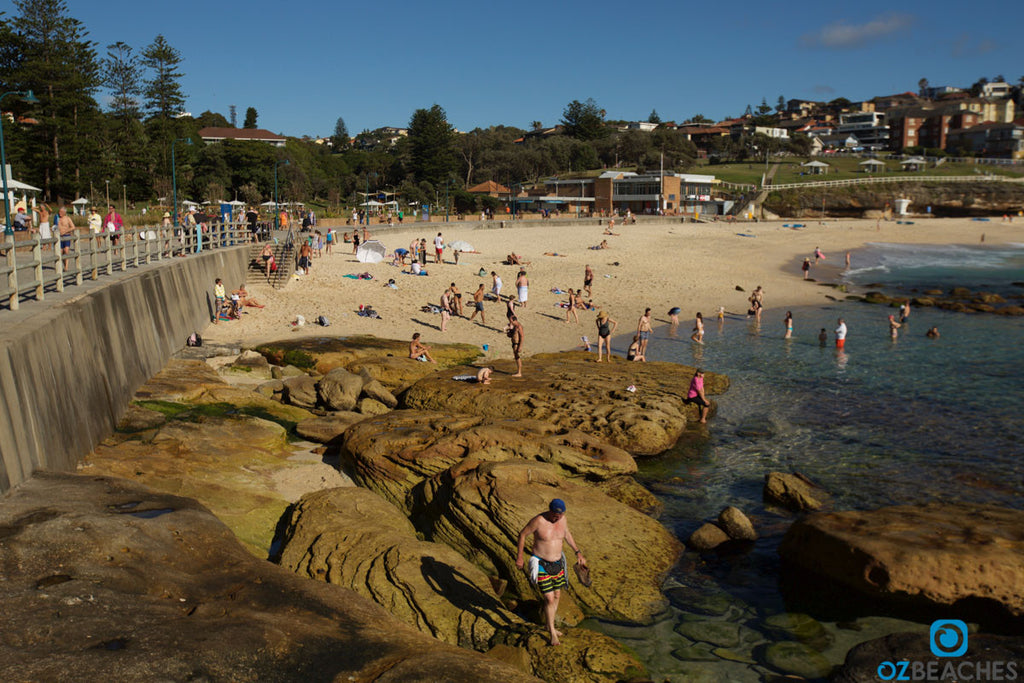 Seawall and walking track at the southern end of Bronte Beach