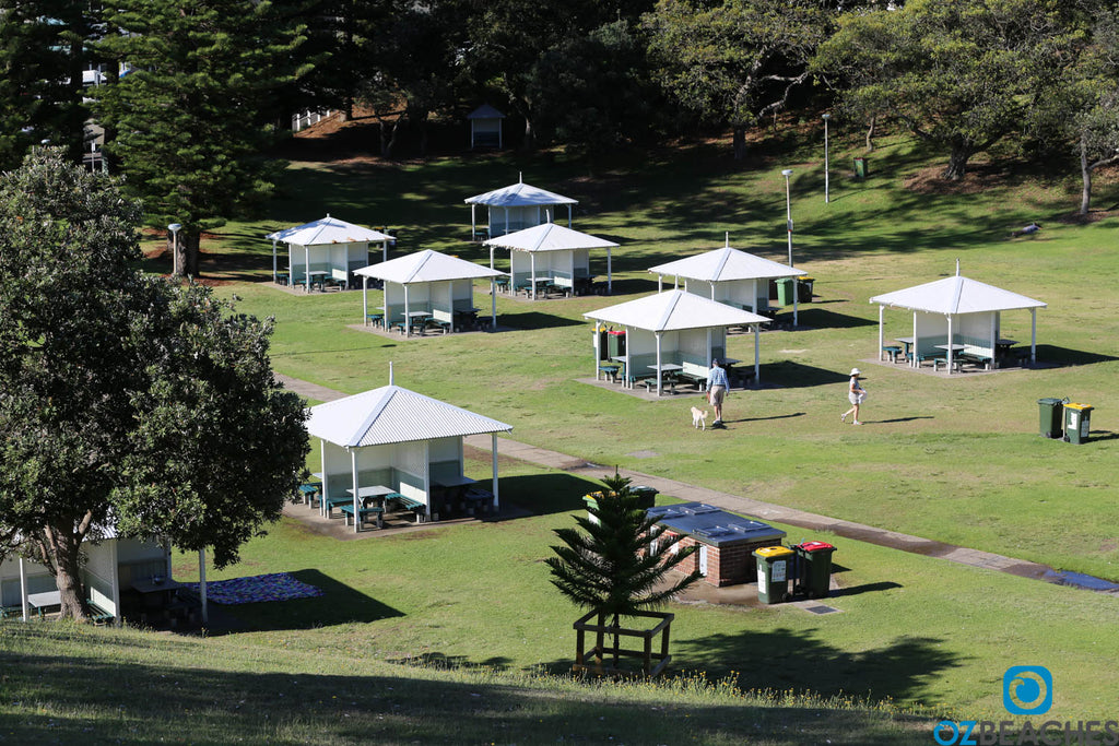 Popular beach pinic pavillions at Bronte Beach NSW