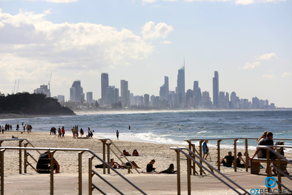 Looking north towards Surfers Paradise and the Gold Coast skyline