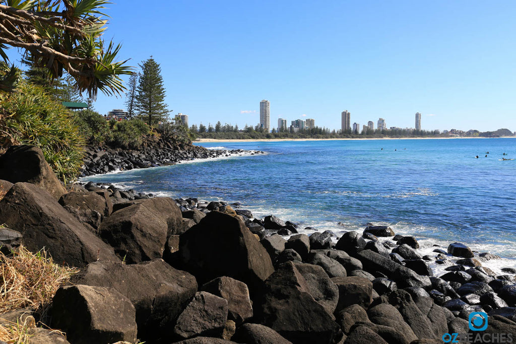 Looking north towards Surfers Paradise from Burleigh Heads