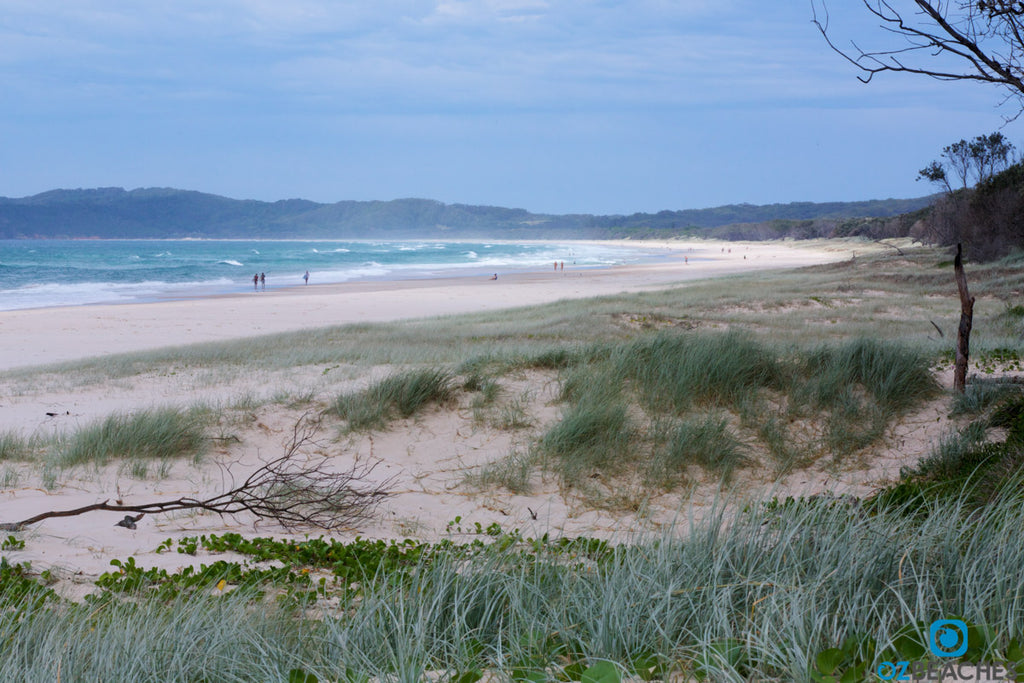 The pastel colours of Tallow Beach at Byron Bay NSW