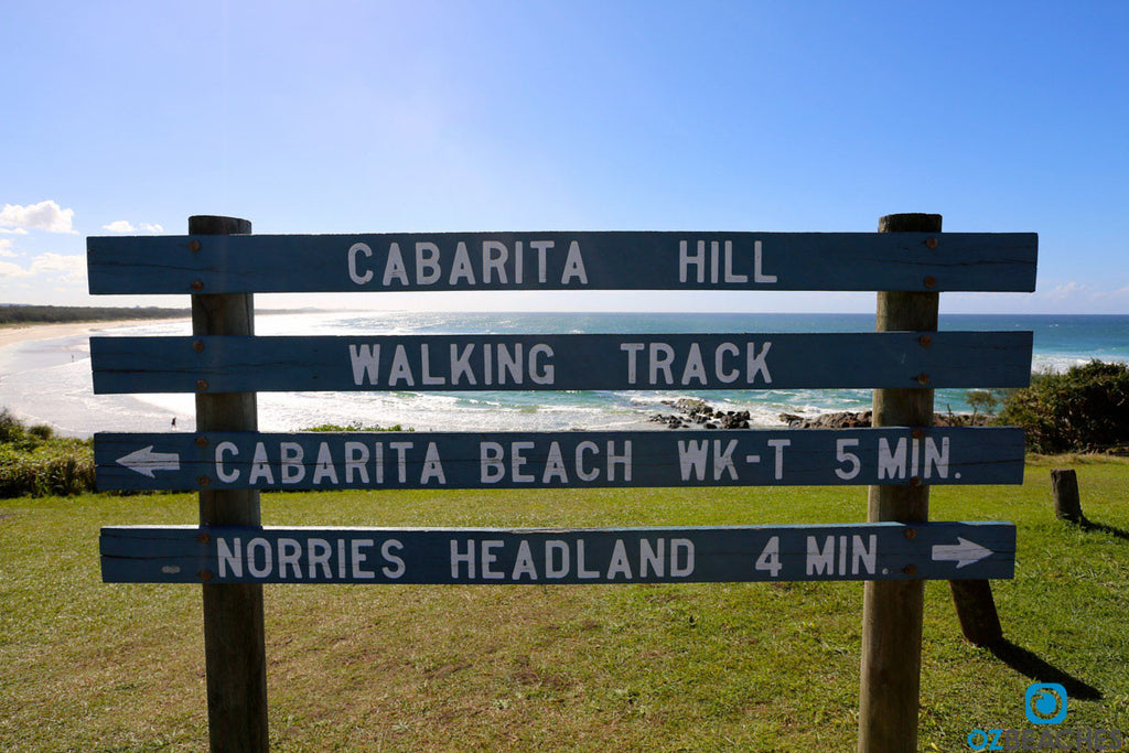 Walking track sign at Cabarita Beach
