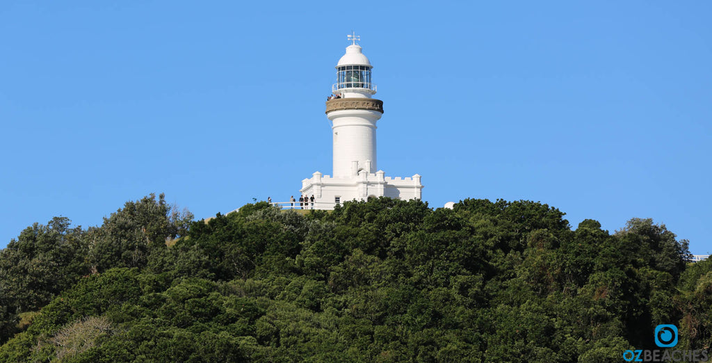 A view of Cape Byron lighthouse from Wategos Beach, Byron Bay NSW