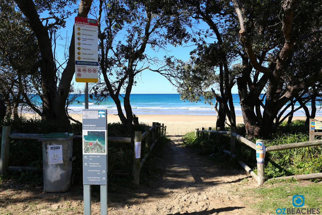 Main entrance track to Sandy Beach Coffs harbour