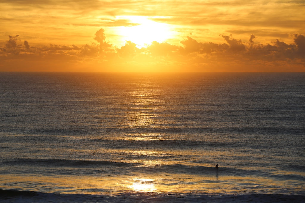 Bright sunrise at Coolum Beach Sunshine Coast QLD