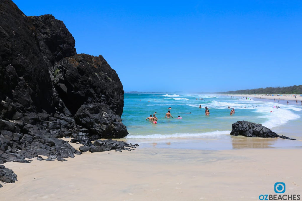 Northern end at Fingal Head NSW on a sunny day