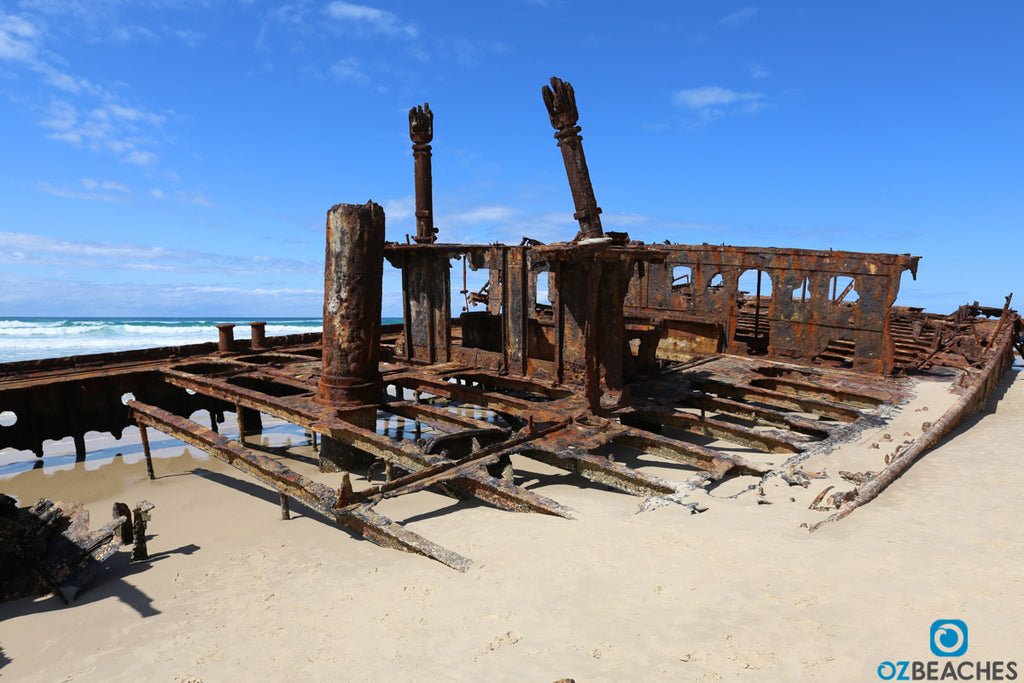 Mid section of the wreck of the SS Maheno on Fraser Island