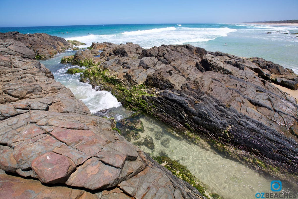 Rock channel ideal for swimming at Hastings Point