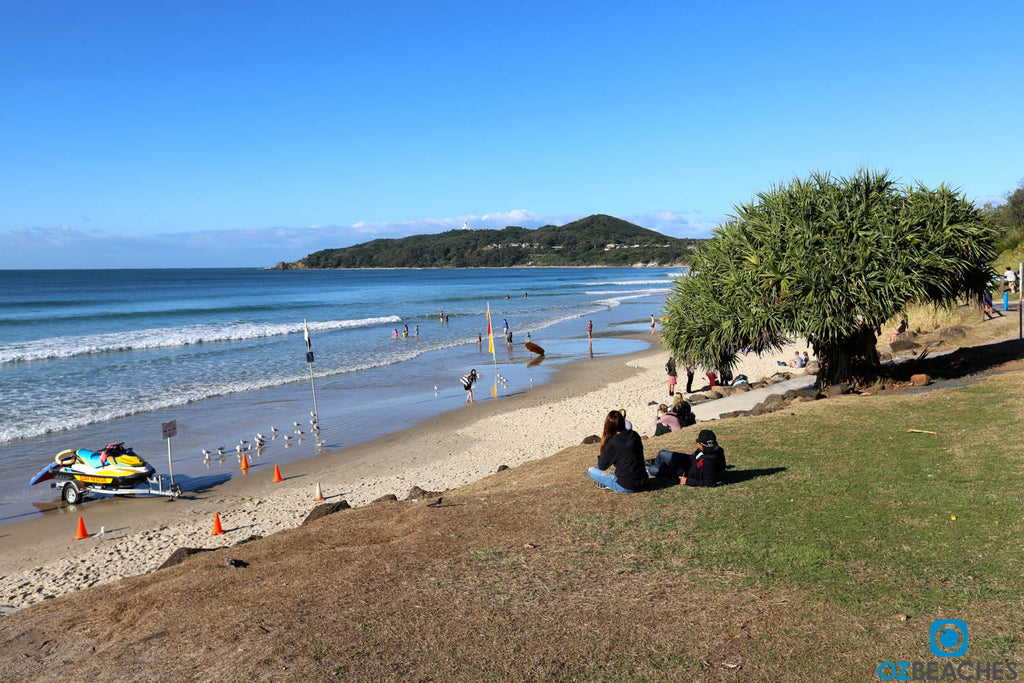 Main Beach at Byron Bay on a perfect sunny day