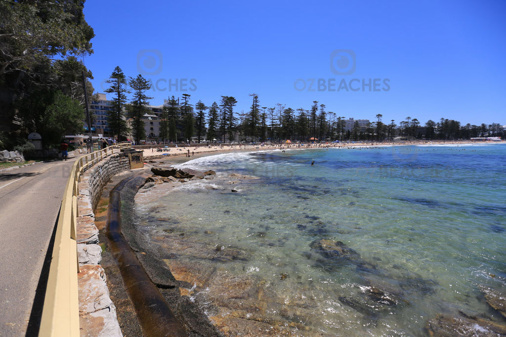 Looking west along Manly Beach