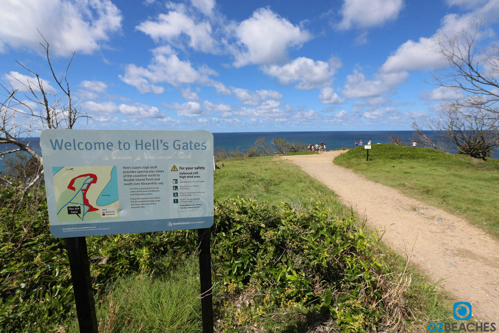 Noosa Heads National Park Hells Gates sign