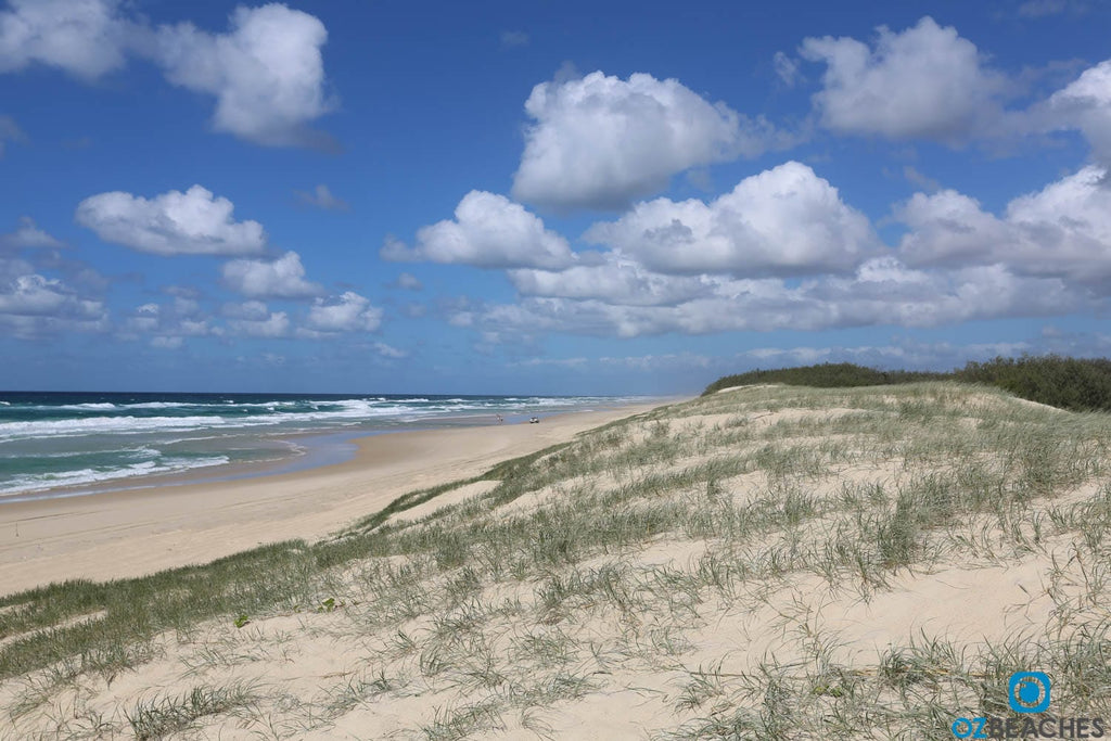 Uncrowded beaches are common on North Stradbroke Island