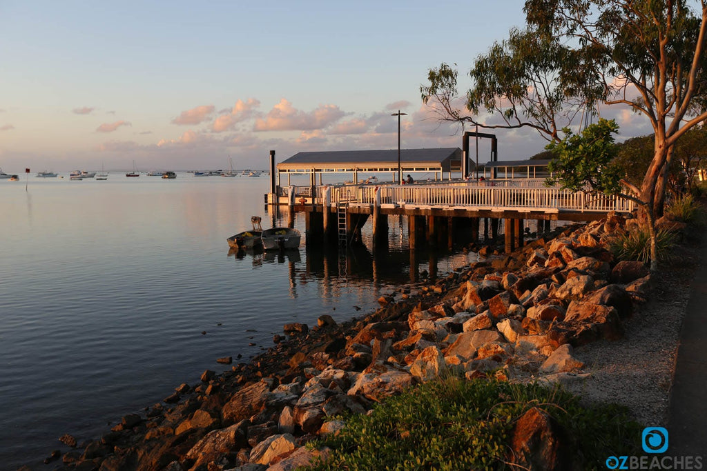 Evening glass off while the sun sets at Dunwich on North Stradbroke Island