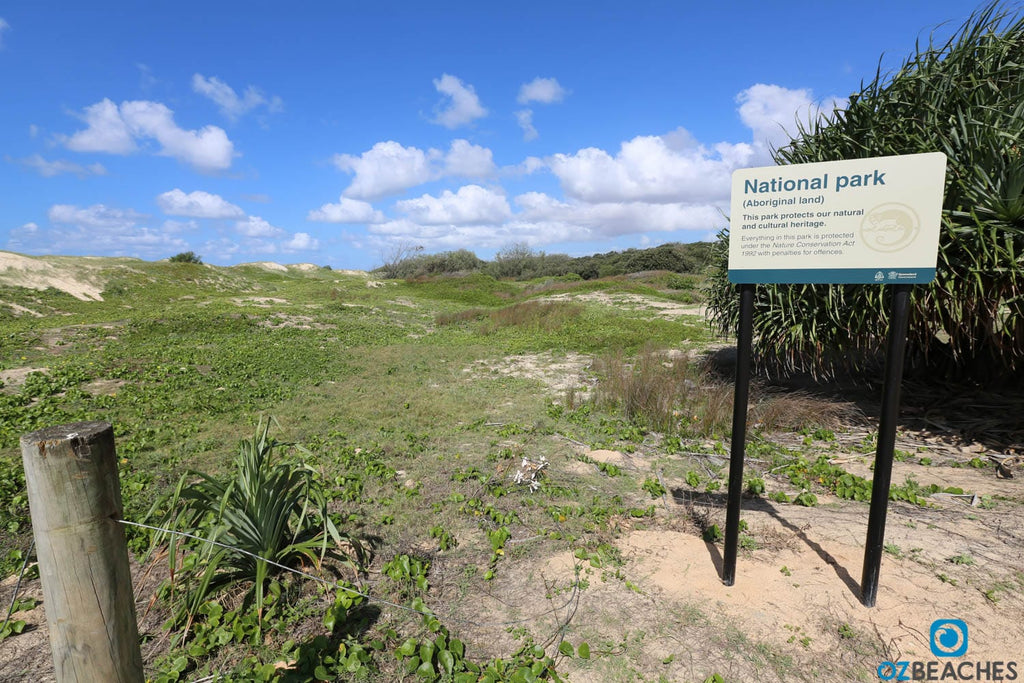 National Park sign on North Stradbroke Island