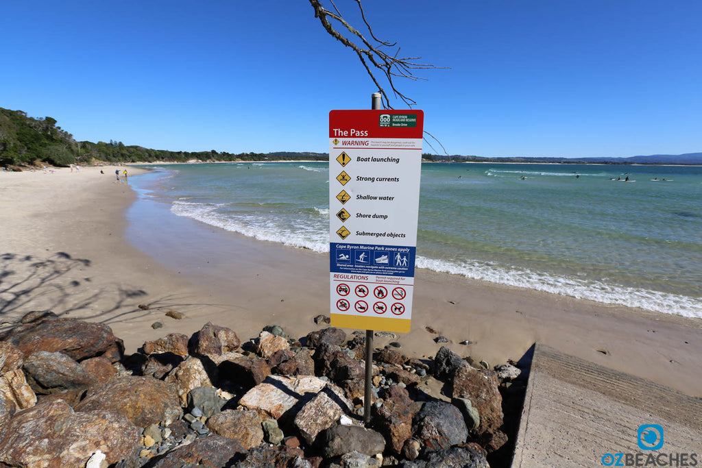 The Pass boat ramp sign, Byron Bay NSW