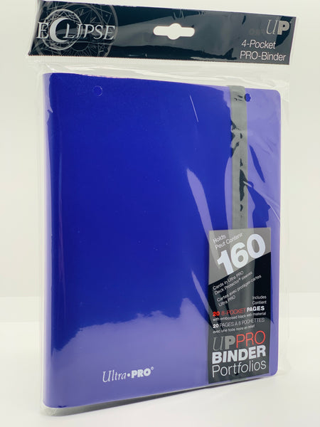 Ultra Pro Eclipse Binder Album 20 x 4 Pocket Pages Holds 160 Trading Cards BLUE 