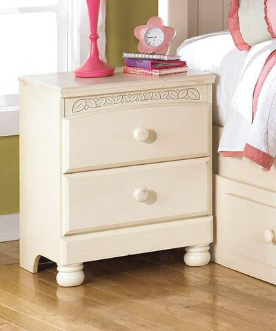  Two Drawer Night Stand Cream Cottage