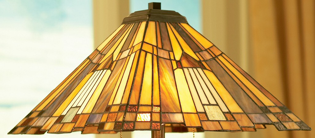 geometric tiffany style lamp