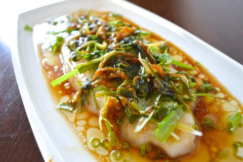 cantonese style steamed turbot fish 