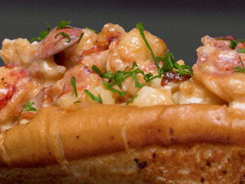 succulent lobster meat on a bun