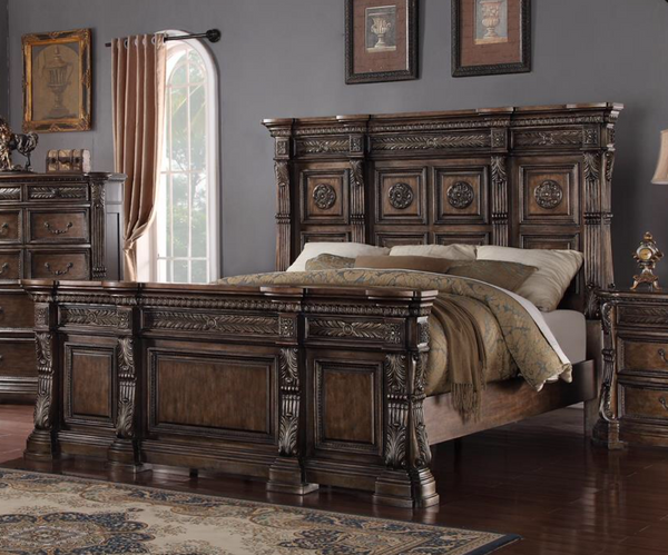 mansion queen panel bedroom set – katy furniture