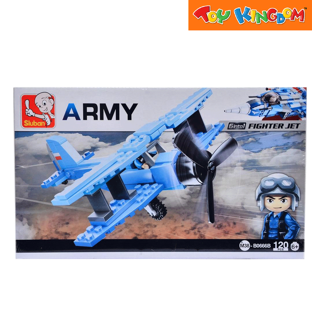 Sluban 6 Into 1 Army Fighter Jet Toy For Boys | Toy Kingdom