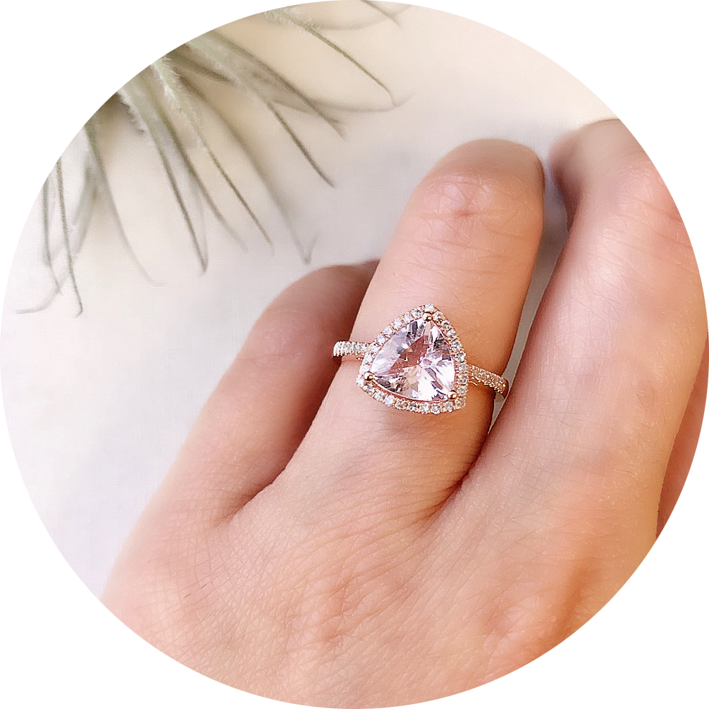 morganite is an amazing choice of stone for alternative bridal