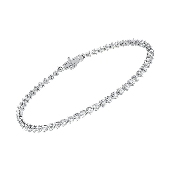 14K White Gold Classic Diamond Tennis Bracelet, 5 carats, Miami Lakes -  Snow's Jewelers Miami Lakes