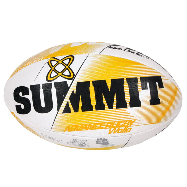 Size 5 White/Red Summit Advance Senior Rugby Training Ball New 