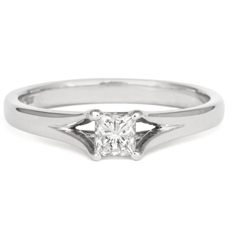 1ct Princess Enfold Solitaire Ethical Engagement Ring - CRED Jewellery - Fairtrade Jewellery - 3