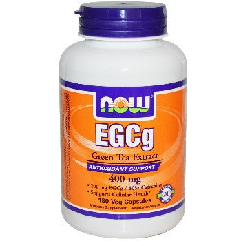 Now Foods, EGCg, Green Tea Extract, 400 mg, 180 Veggie Caps - DailyVit - 1