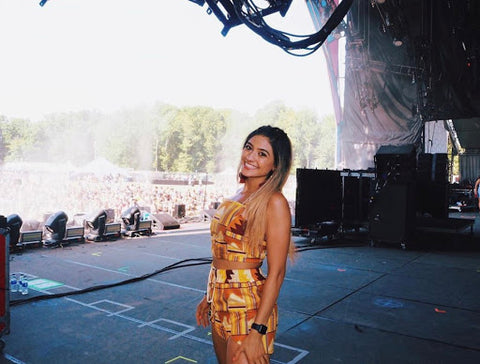 Singer, songwriter, Sahara, Mamie Ruth, Music festival, festival fashion, festival style, two piece set, Firefly Festival