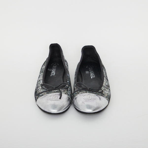 chanel iridescent ballet flats