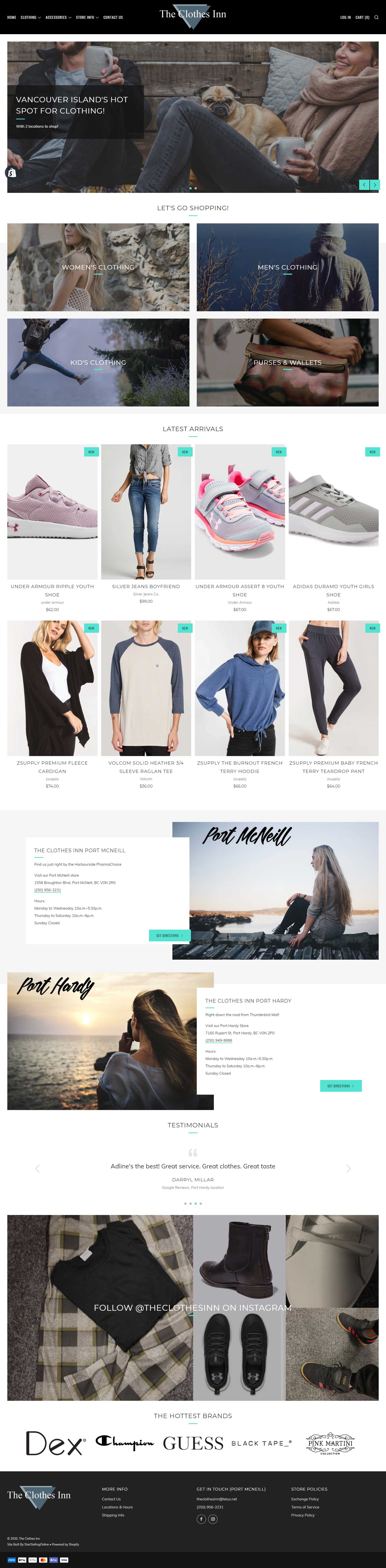 clothes in shopify design vancouver island