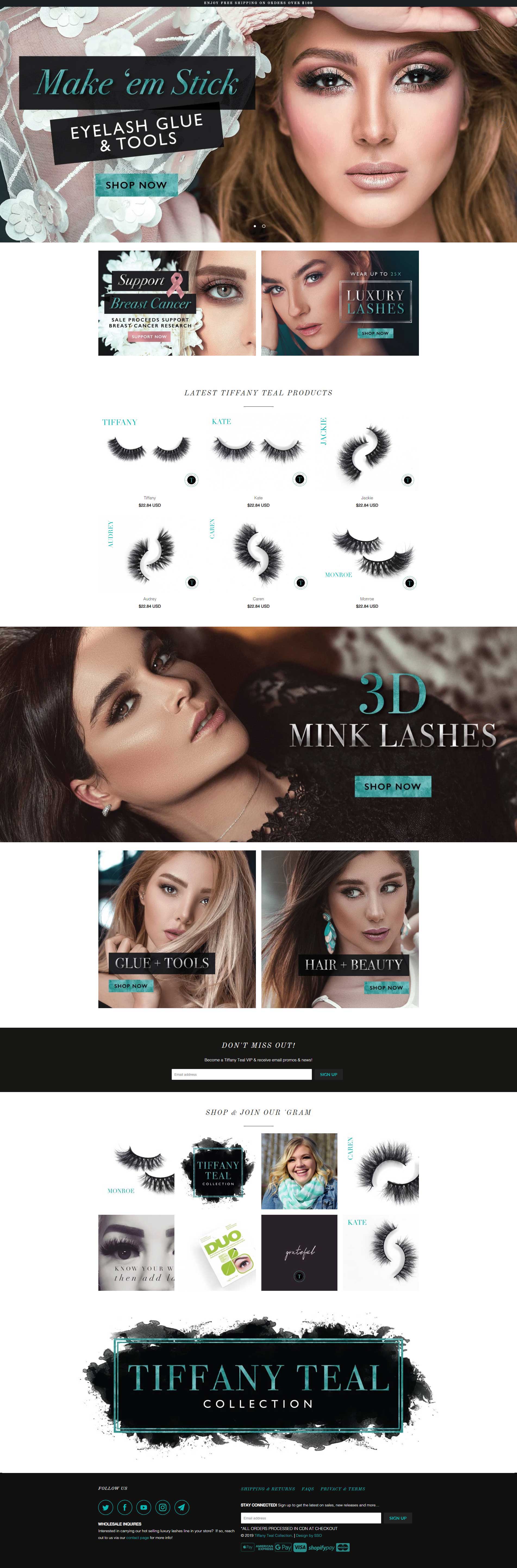 tiffany teal shopify design