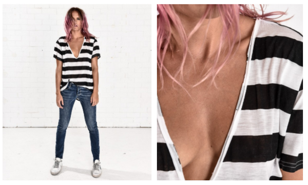 One Teaspoon Soho Stripe Cali Tee