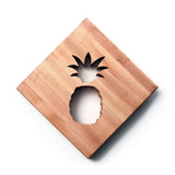 Wooden Trivet with Pineapple cut out