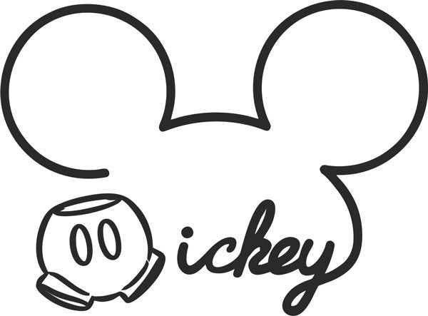 Mickey Ears Vinyl Decal Sticker Label – Decals N More