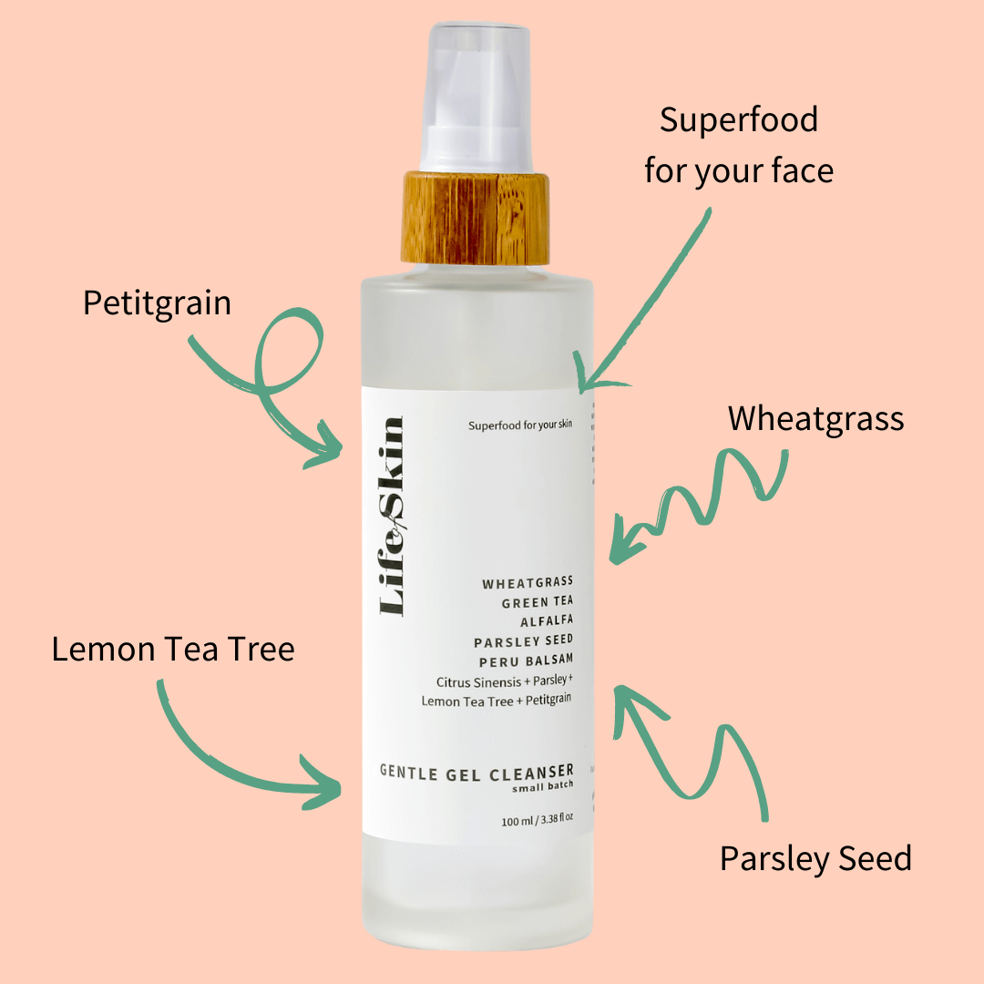 Life of Skin Natural Skin Care Gentle Gel Cleanser. Superfood for your Skin face cleanser. Vegan skin care that is cruelty-free, non-toxic and sustainable. Life of Skin skin care products are made in Australia.
