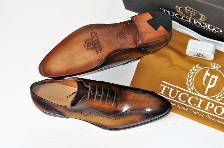 brown italian leather shoe