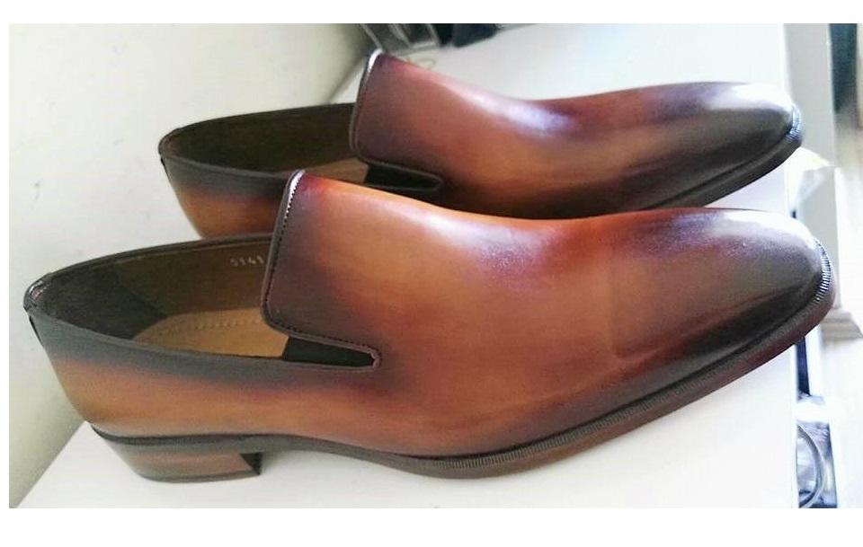 mens leather tan loafers