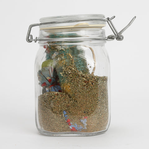 Example of a good jar to use as a catnip marinade for storing cat toys